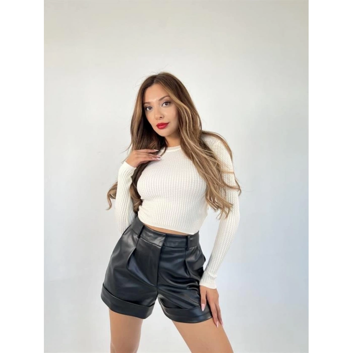 3062 SAĞ ÖRGÜ KAZAK-KREM