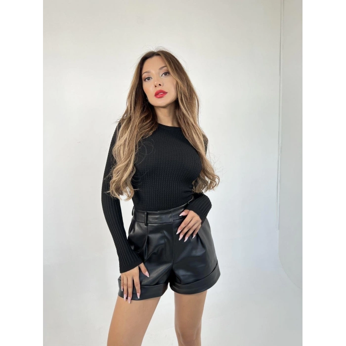 3062 SAĞ ÖRGÜ KAZAK-SİYAH