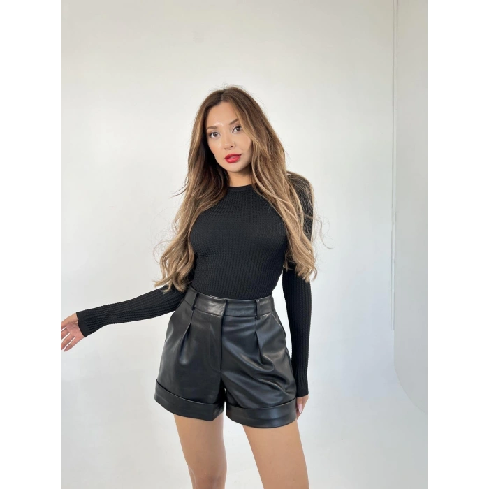 3062 SAĞ ÖRGÜ KAZAK-SİYAH