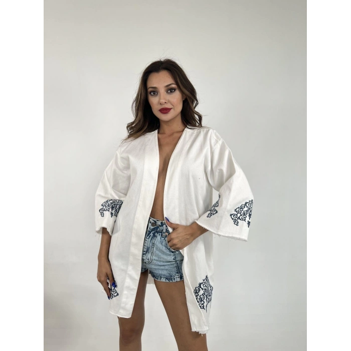 6209 KİMONO-BEYAZ