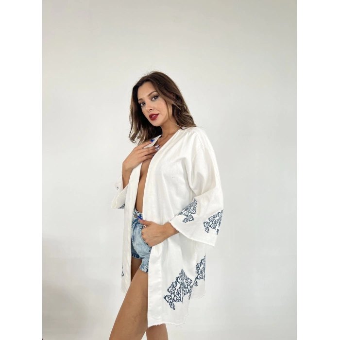 6209 KİMONO-BEYAZ