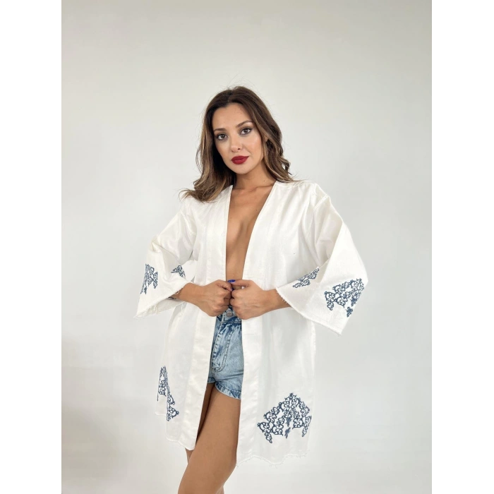 6209 KİMONO-BEYAZ