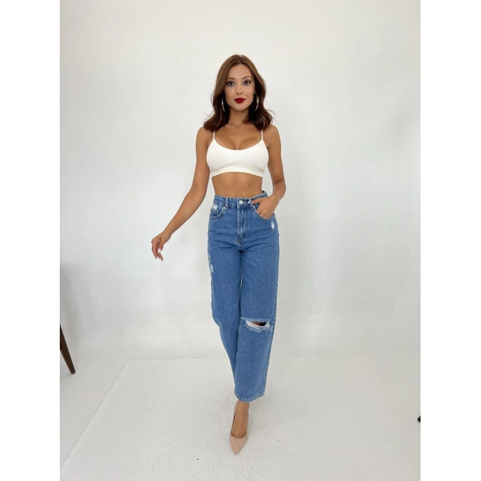 6288 KOT PANTOLON-MAVİ