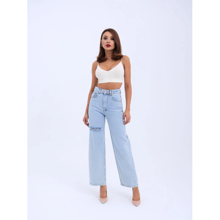 6491 DENİM WIDE LEG-AÇIK MAVİ