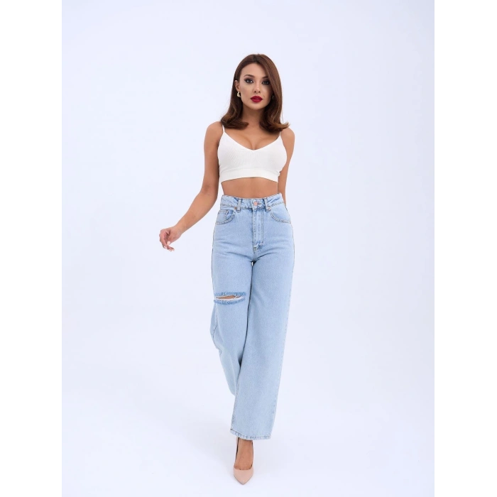 6491 DENİM WIDE LEG-AÇIK MAVİ