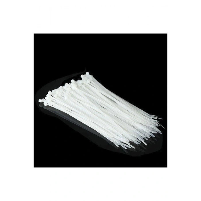 Kablo Bağı (Cırt Kelepçe) Beyaz 4.8x200 MM (100Adet)