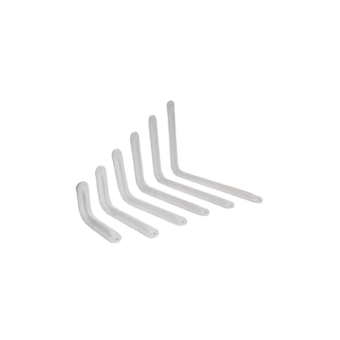 Raf Altı L Demiri 18x24 Cm Beyaz 4 Adet [vida Takımları Içinde]