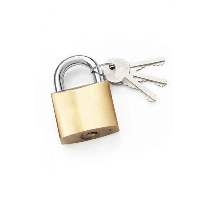 Ekonomik Sarı Asma Kilit 32mm - Kısa