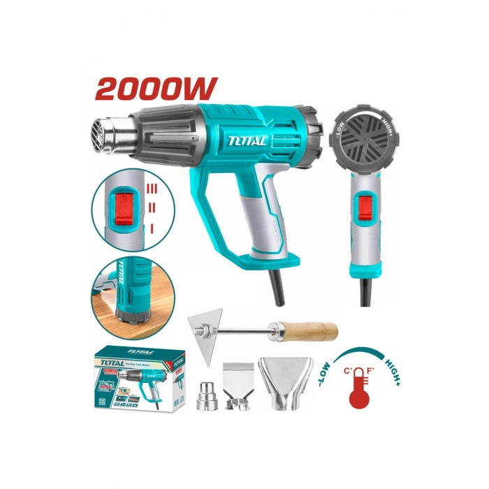 Sıcak Hava Tabancası 2000 W Ayarlanabilir Sıcaklık Yüksek Kalite Tb20045 Elits Hırdavat