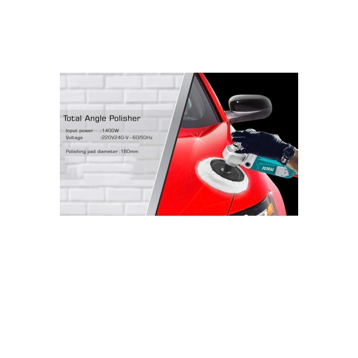 Total TP1141806 Polisaj Makinesi Elektrikli Kablolu 180 mm 1400 W Far Parlatma Pasta Cila Kaporta