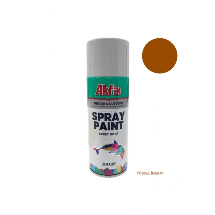 AKFİX PARLAK KAHVE SPREY BOYA İÇ VE DIŞ CEPHEDE KULLANILIR RAL 8017 (1 ADET)