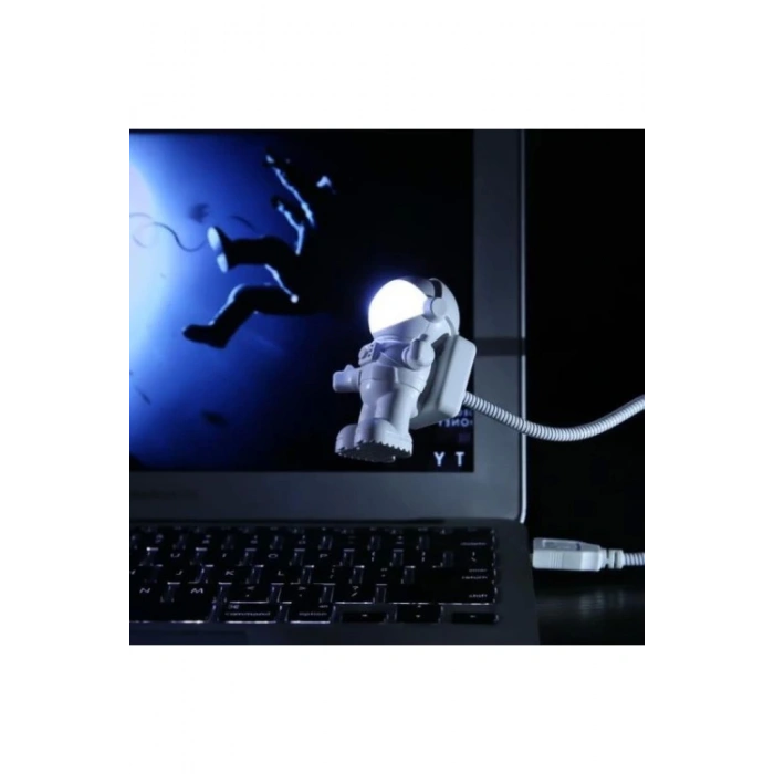 Astronot Lamba Led Usb Gece Lambası Klavye Işığı Kitap Okuma Işığı