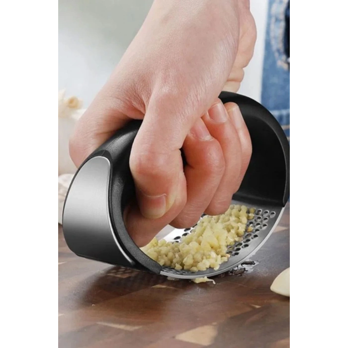 Paslanmaz Çelik Tutma Kollu Lüx Sarımsak Ezici Yeni Nesil Sarımsak Rendesi