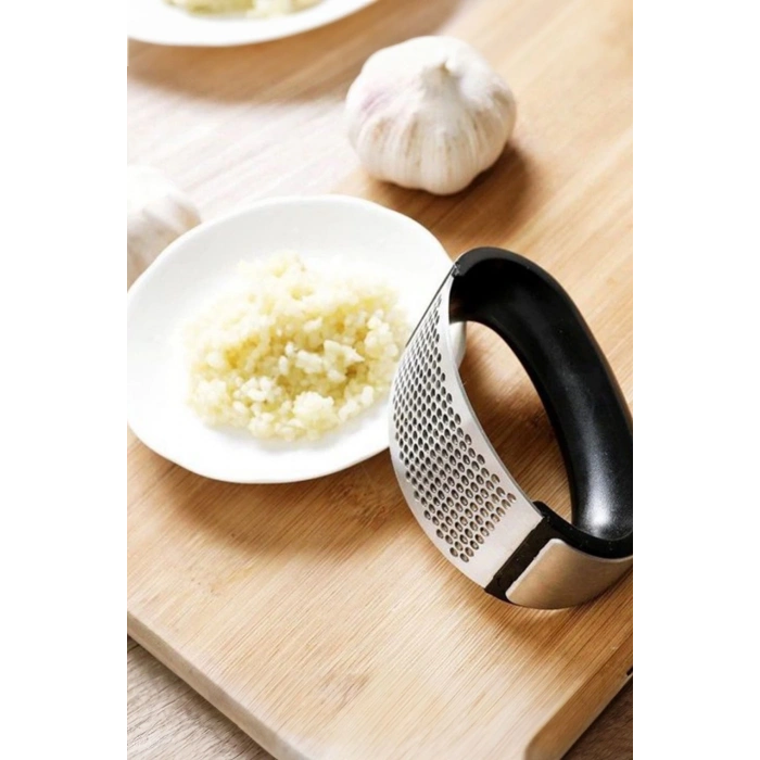 Paslanmaz Çelik Tutma Kollu Lüx Sarımsak Ezici Yeni Nesil Sarımsak Rendesi