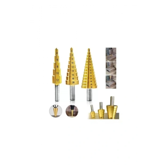 Kademeli Matkap Ucu Sac Delme Panç Seti