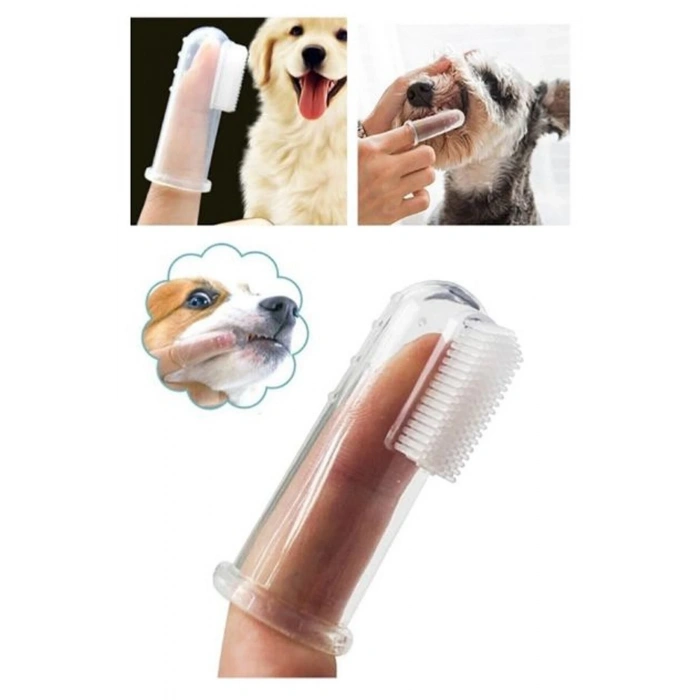 Silikon Yumuşak Kedi Köpek Diş Temizleme Bakım Fırçası