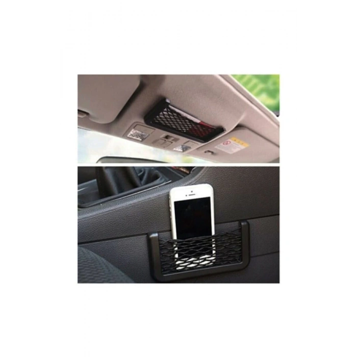 Araç Içi Fileli Pratik Göz Telefon Için Yapışkanlı Fileli Telefon Tutucu Ceplik