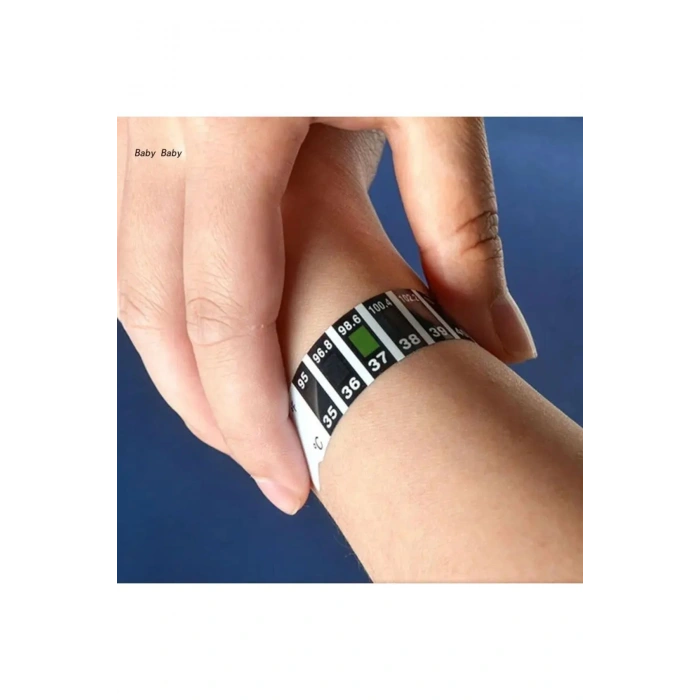 Bebek Çocuk Alın Şeridi Kafa Termometresi Ateş Vücut Sıcaklığı Testi Tek Kullanımlık Seyehat Taşınan