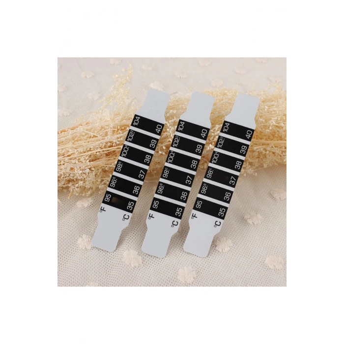 Bebek Çocuk Alın Şeridi Kafa Termometresi Ateş Vücut Sıcaklığı Testi Tek Kullanımlık Seyehat Taşınan