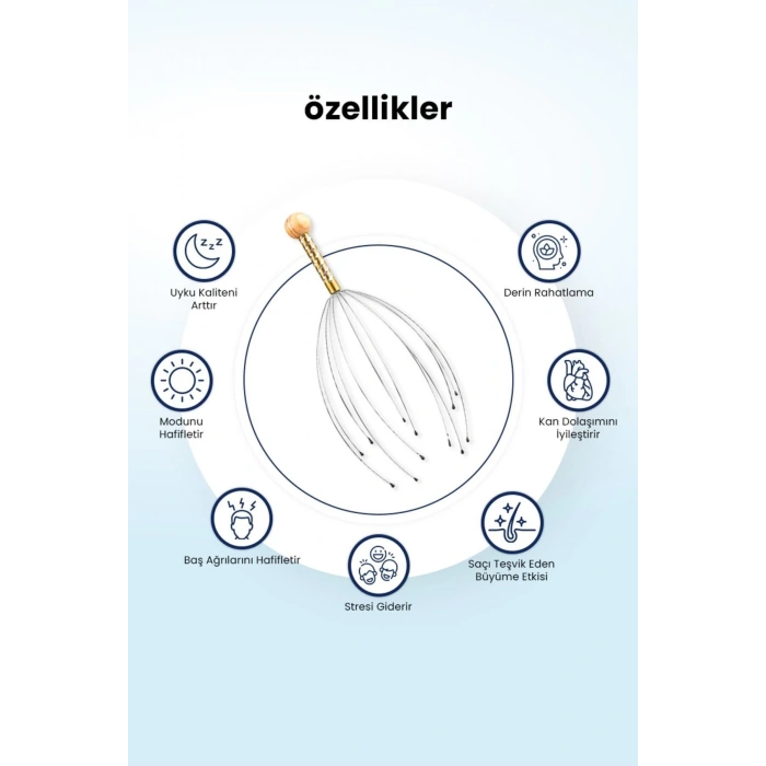 Kafa Masaj Aleti Baş Boyun Saç Kaşıma Teli