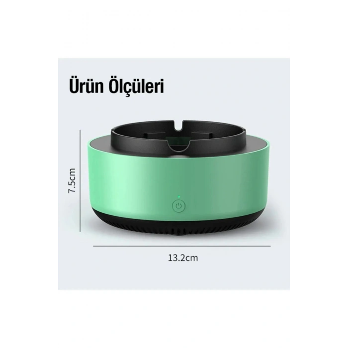 Dumanı İçine Çeken Kül Tablası Akıllı Kokusuz Küllük Duman Filtreli Hava Temizleyici Araç Ev Ofis