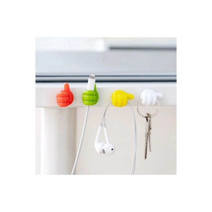 El Şeklinde Kauçuk Çok Amaçlı Kablo Tutacak 10 Adet