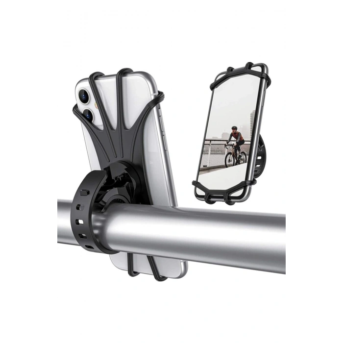 Universal 360° Dönebilen Bisiklet Telefon Tutucu Esnek Tpu Silikon