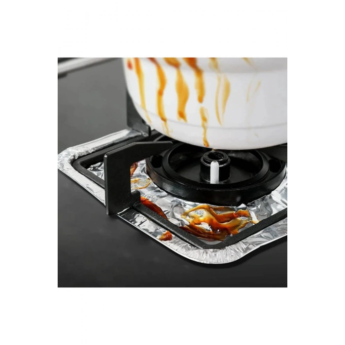 Tekrar Kullanılır 10lu Ocak Üstü Koruyucu Leke Önleyici Isıya Dayanıklı Ocak, Izgara Koruyucu Folyo