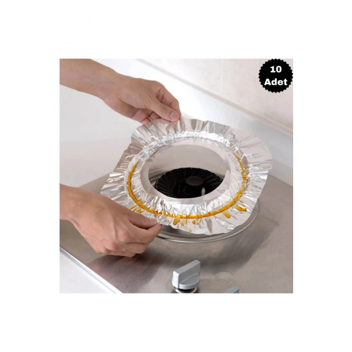 Tekrar Kullanılır 10lu Ocak Üstü Koruyucu Leke Önleyici Isıya Dayanıklı Ocak, Izgara Koruyucu Folyo