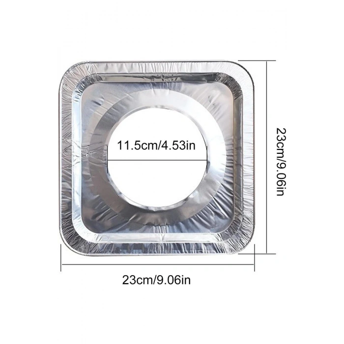 10 Adet Yeniden Kullanılabilir Kalın Alüminyum Folyo Ocak Fırın Gaz Kapağı Koruyucu Yağ Geçirmez