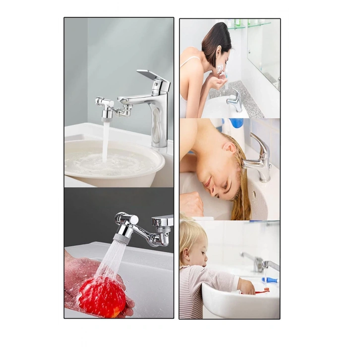 Robot Musluk Ucu 2 Püskürtme Özelliği Hijyen Filtreli Mutfak Banyo Lavabo Musluğu Oynar Başlıklı