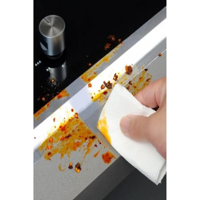 Alüminyum Kendinden Yapışkanlı Su Sızdırmaz Yanmaz Bant Baca Tamir Bandı Ocak Kenarı Tezgah Bant 5mt