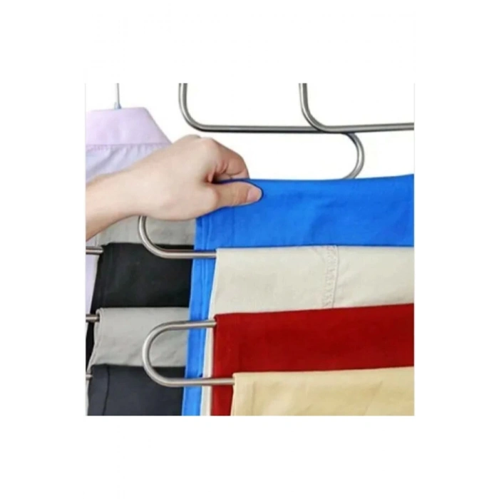 Carat Home 5 Katlı Metal Pantolon Eşarp Askısı Gardrop Askılık