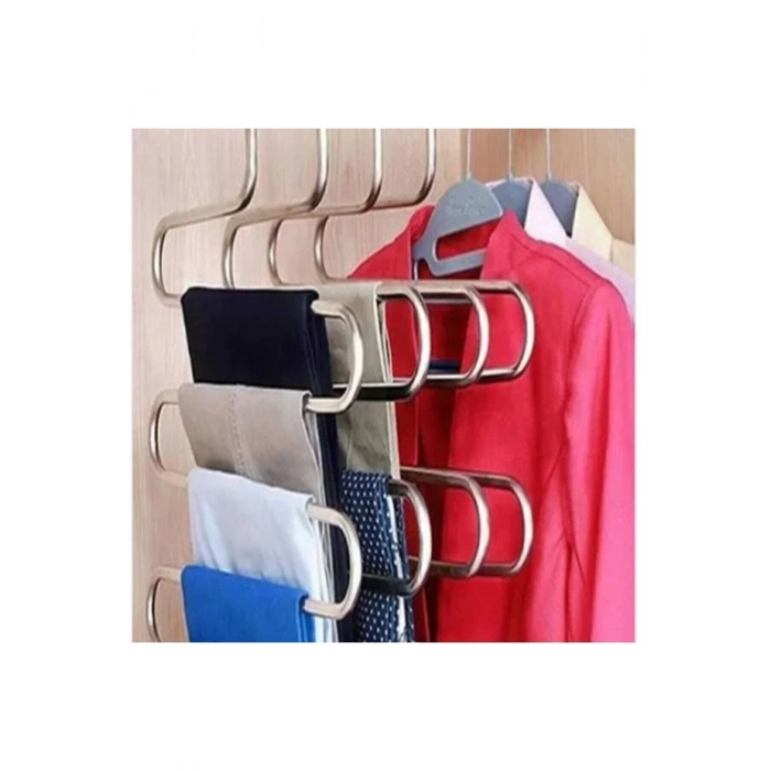 Carat Home 5 Katlı Metal Pantolon Eşarp Askısı Gardrop Askılık