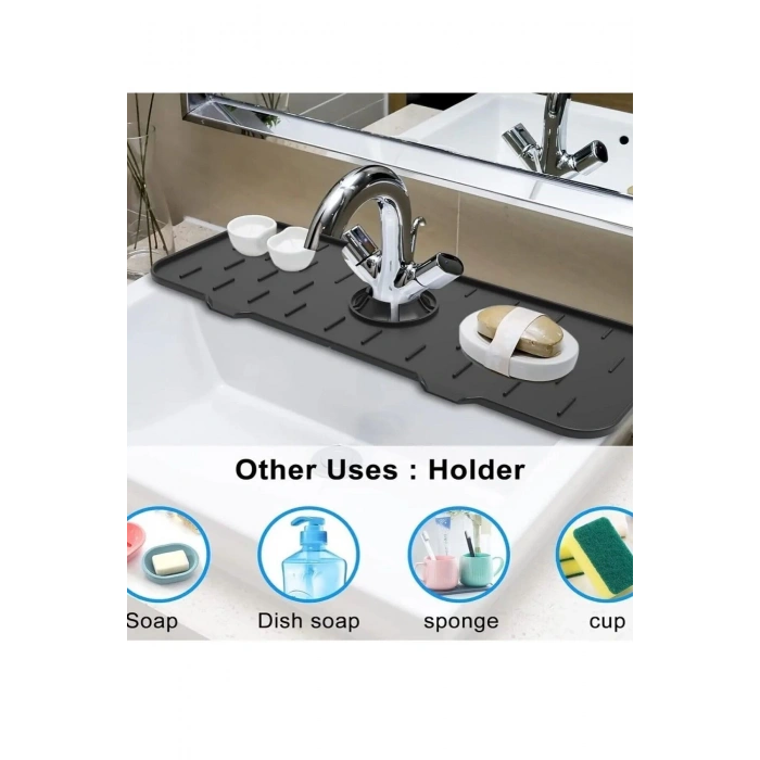 Premium Kalite Evye Mutfak Lavabo Bataryası Musluk Altı Su Emici Matı Su Sızdırmaz Önleyici Mat