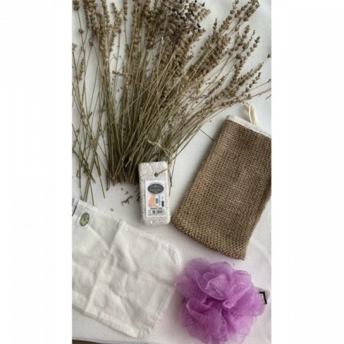 Doğal 4Lü Banyo Hamam Seti