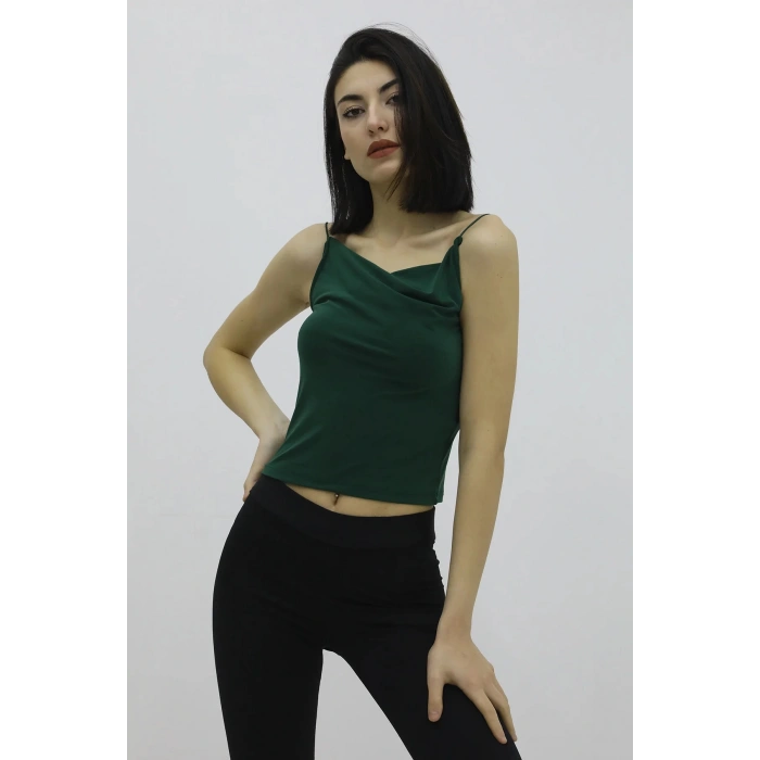 İp Askılı Bluz Zümrüt - P-019894