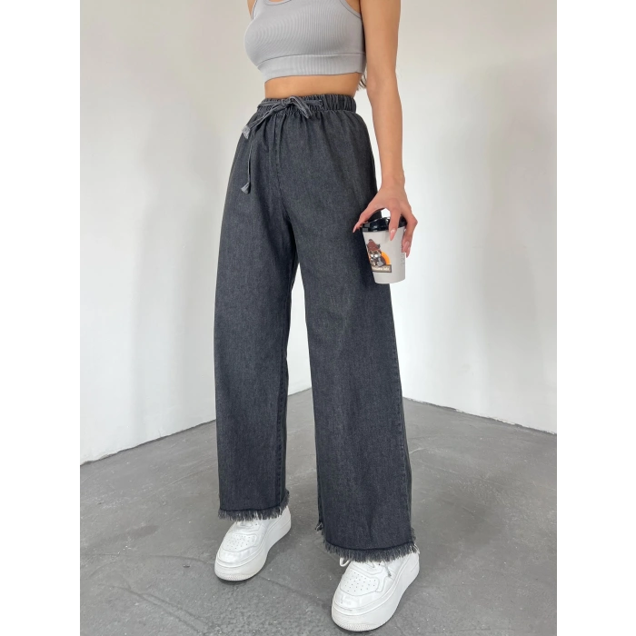 Paçası Püsküllü Palazzo Pantolon