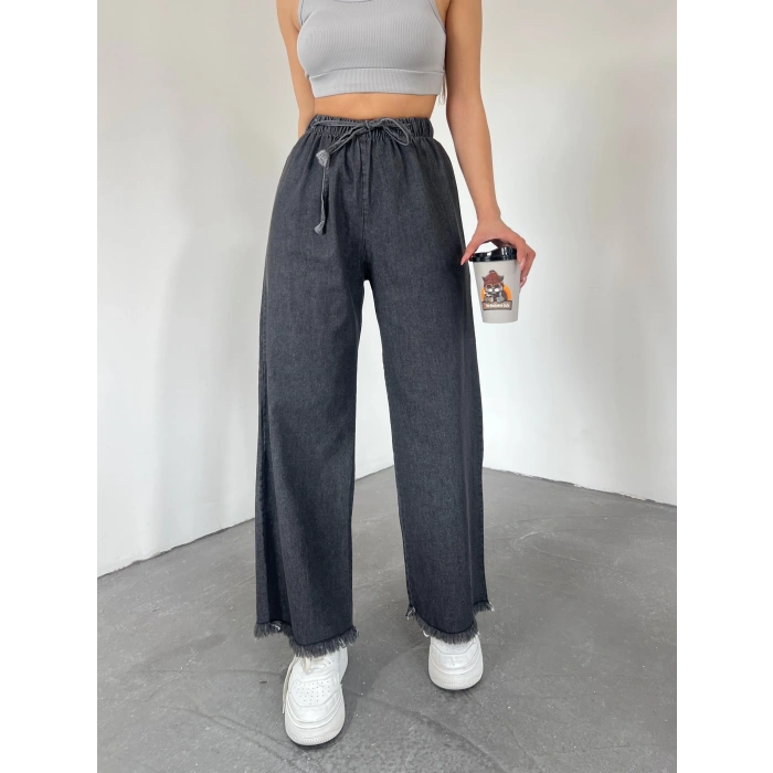 Paçası Püsküllü Palazzo Pantolon