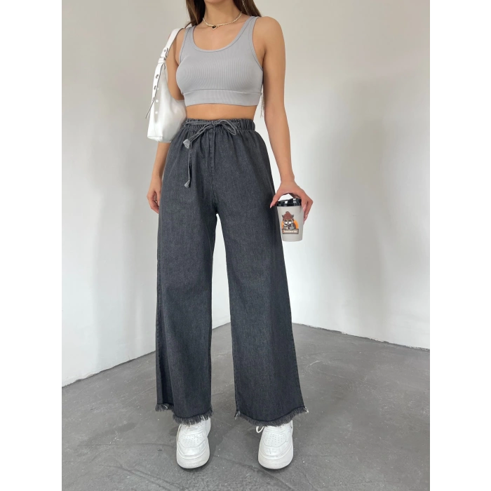 Paçası Püsküllü Palazzo Pantolon