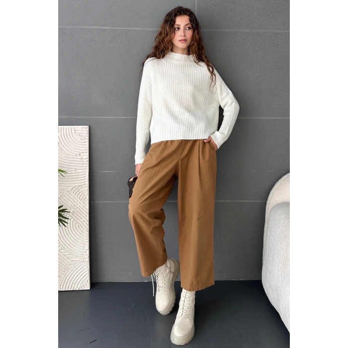 Yarım Balıkçı Fitilli Triko Kazak