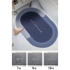 Sihirli Süper Su Emici Banyo Ayak Paspası, 38*58 Cm Ölçü/ Kaymaz Tabanlı Oval Abdest Paspası