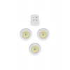 Led Işık Kablosuz Uzaktan Kumandalı Dolap Içi Led Ampul Seti 3lü Set Gece Lambası Spot Lamba