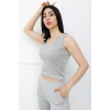 Askılı U Yaka Crop Bady Gri - P-020500