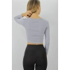 Gitilli Dekolteli Bluz Gri - 98797