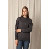 İki İplik Kumaş Kadın Antrasit Sweat