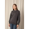İki İplik Kumaş Kadın Antrasit Sweat