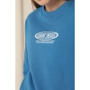 Üç İplik Uıbrant Energıes Baskılı Kadın Mavi Sweat