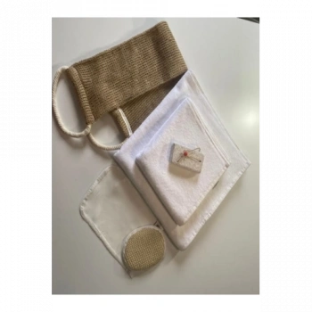 %100 Keten Sırt Lifi, Yüz Lifi, Kese, Ponza Taşı 1. Sınıf Baş Ve Vücut Havlusu 6lı Banyo Hamam Seti