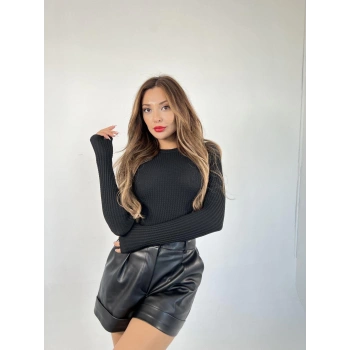 3062 SAĞ ÖRGÜ KAZAK-SİYAH